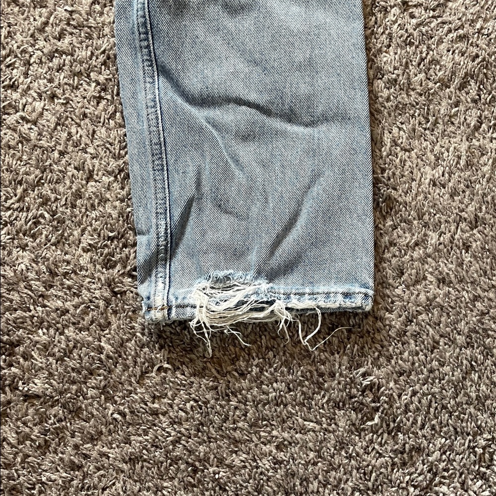 Agolde Light Blue Straight Leg Jeans - Picture 14 of 16